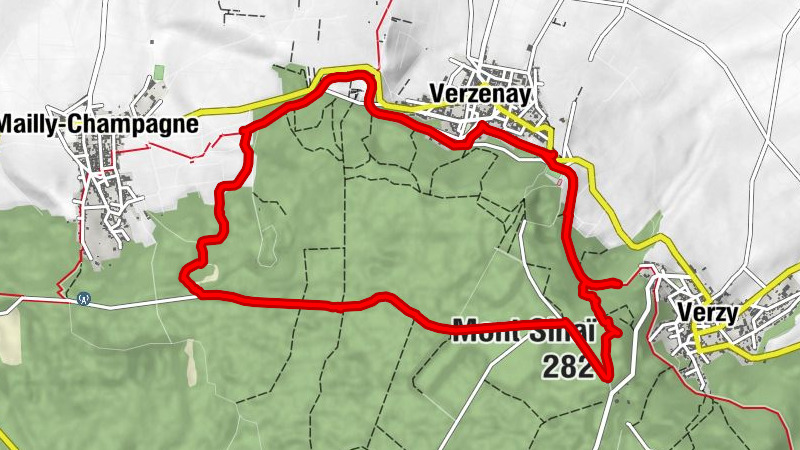 Rundweg zwischen Mailly und Mont Sinaï - Naturpark Montagne de Reims