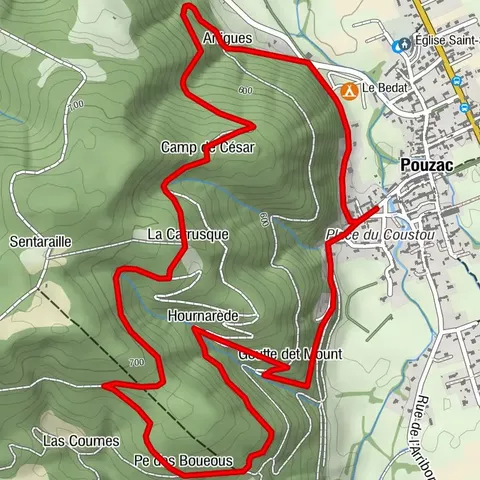 Die Runde durch den Wald von Pouzac