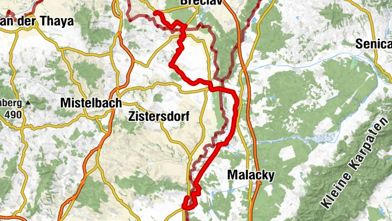 EV13 Etappe 9: Valtice - Mannersdorf