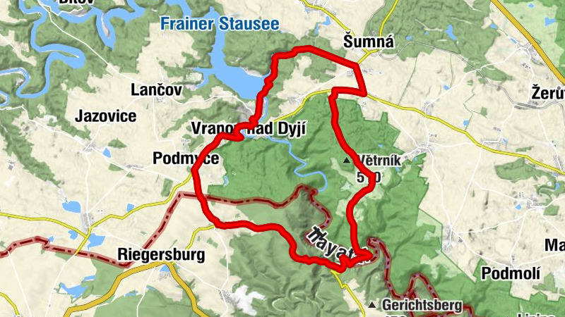 Nationalpark Thayatal Radweg - Variante Nord