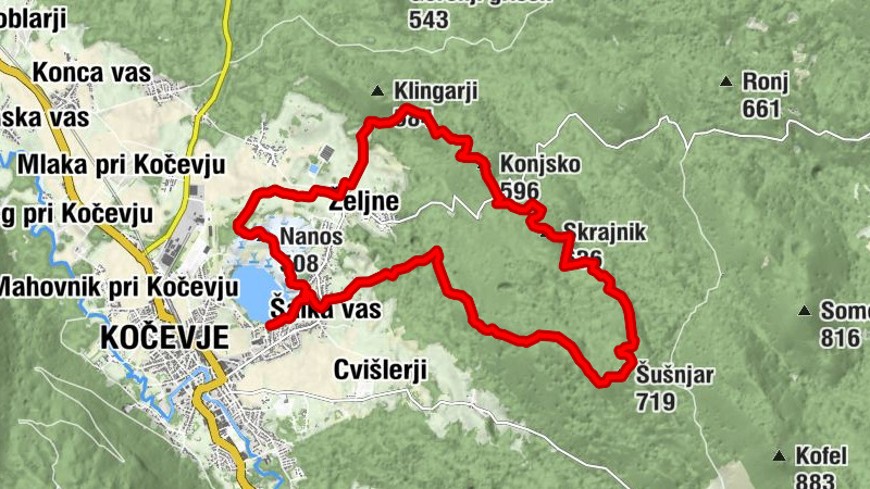 Kočevje - Skrajnik - Šušnjar - Rudnik