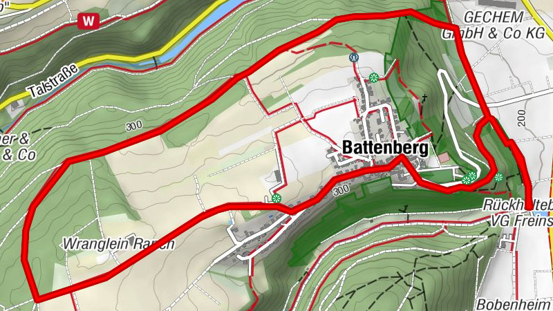 Battenberg (Pfalz) - Battenberg - Neuleiningen - Neuleiningen-Tal