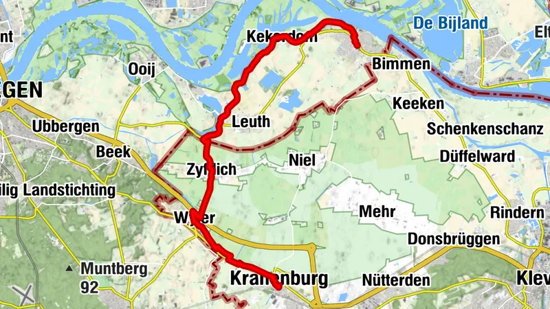 Jakobspilgerweg 3, Etappe 1: Millingen aan de Rijn (NL)—Kranenburg