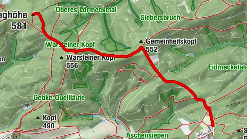 Winterwanderweg zum Lörmecketurm