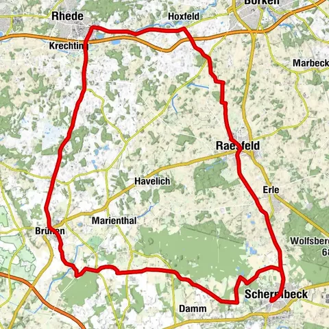 Rennrad Tour Schermbeck - 50er Runde