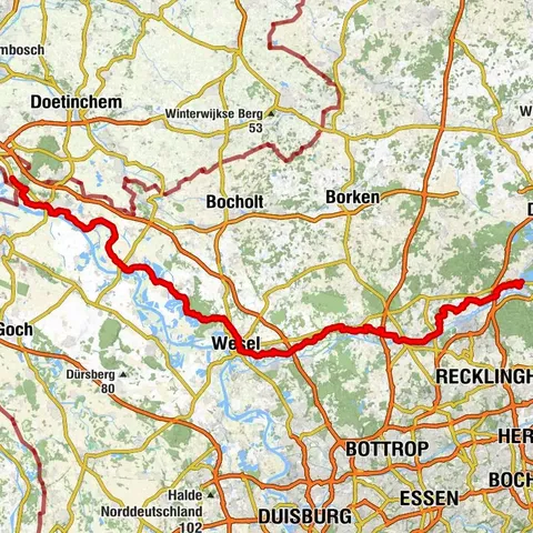 Wanderung von Emmerich/Elten nach Haltern am Stausee