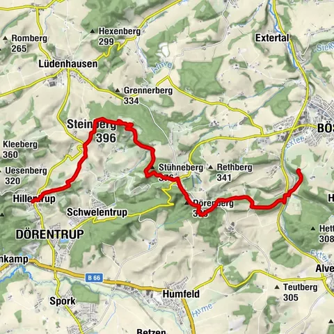 Hansaweg X9 - 4. Etappe: Dörentrup - Extertal