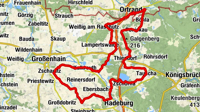 Rundweg Großenhainer Pflege - Auf dem ehemaligen Mühlenweg