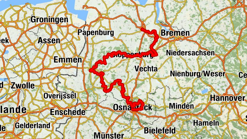 Radroute der Megalithkultur