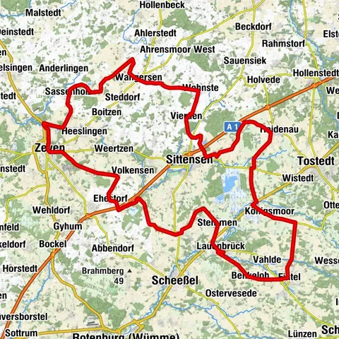 Ostschleife - Rennradtour bei Lauenbrück