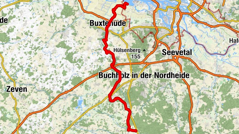 Este-Radweg: von Buxtehude bis nach Cranz