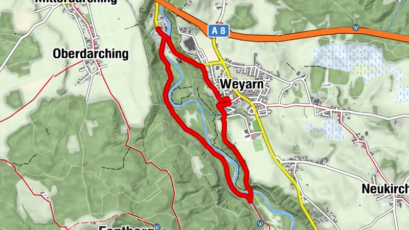 Mangfalltour Weyarn von der Bruckmühle aus