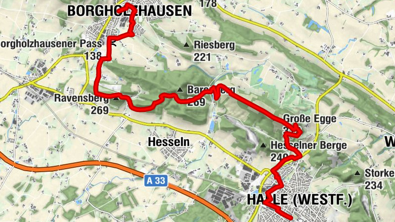 Weg für Genießer - Etappe Halle-Borgholzhausen