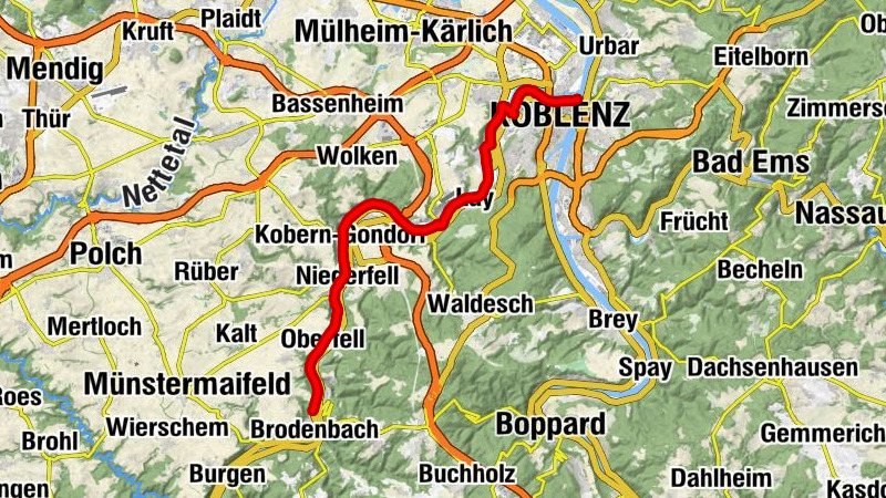 Mosel Cycle Path Section 10: From Löf to Koblenz