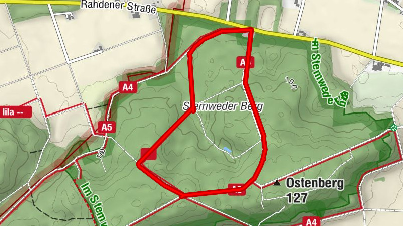 Stemweder Berg Rundwanderweg Blau