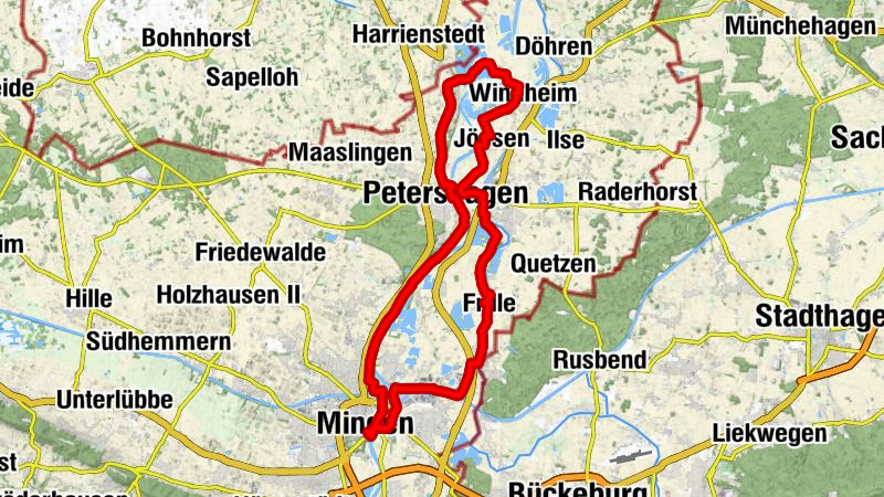 MI-Petershagen: Sterntour 3 zum Wasserstraßenkreuz