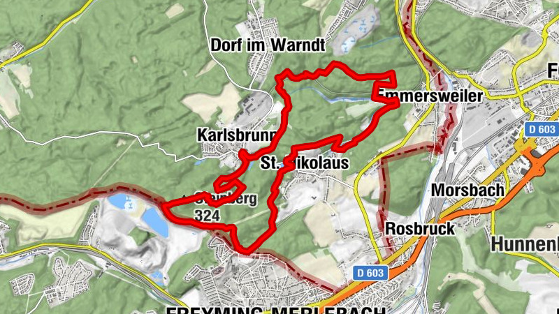 Warndt-Wald-Weg am 28. Juli 2023