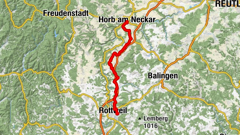 Heidelberg-Schwarzwald-Bodensee-Radweg - Etappe 4