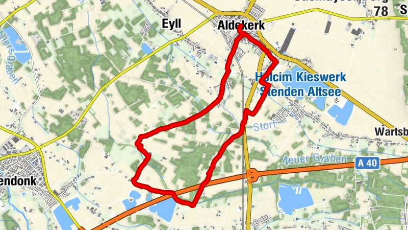 Von Aldekerk bis zur Autobahn