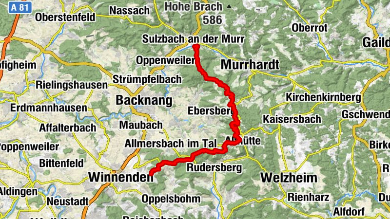 Georg-Fahrbach-Weg 4. Etappe, Sulzbach a. d. Murr bis Bürg