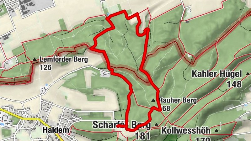 Stemweder Berg Wanderweg - Dehn-Schleife