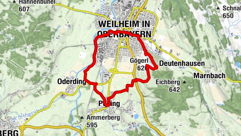 02 Weilheim, Zentrum des Pfaffenwinkels