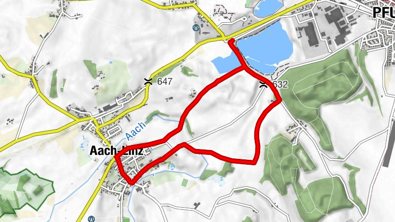 Durch Wälder und Wiesen nach Aach-Linz