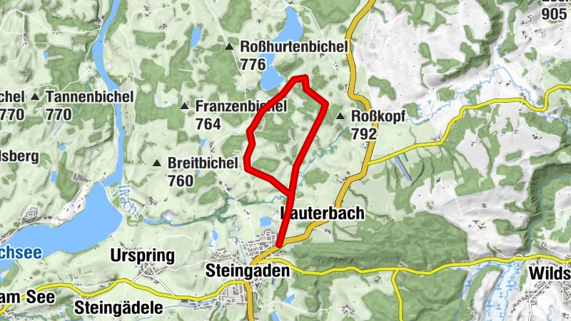 Langlaufloipe Lauterbach Steingaden