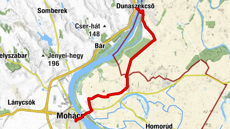 ST314a Dunaszekcső - Mohács (linkes Ufer)