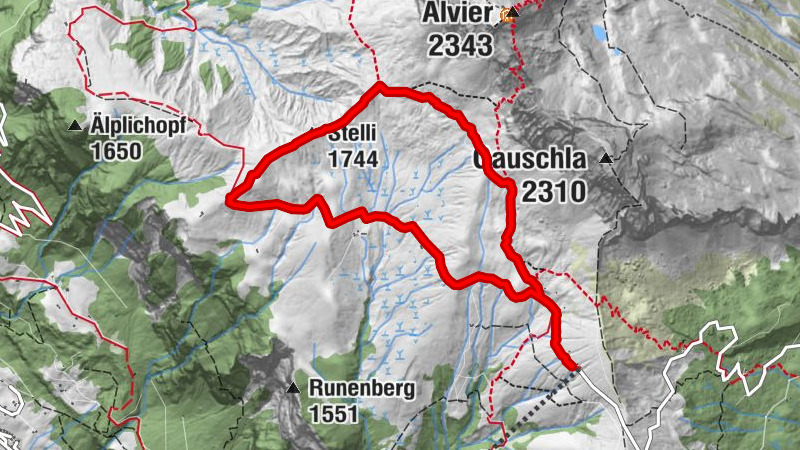 Trailrun-Route Palfries: Stralrüfi