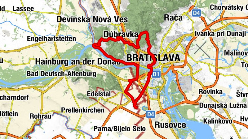 Kittsee - Bratislava - Kamzik TV Tower - Burg Devin