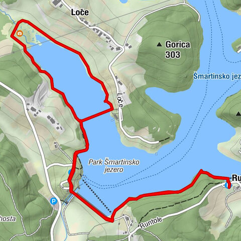 Smartinsko jezero Runtole, Slowenien