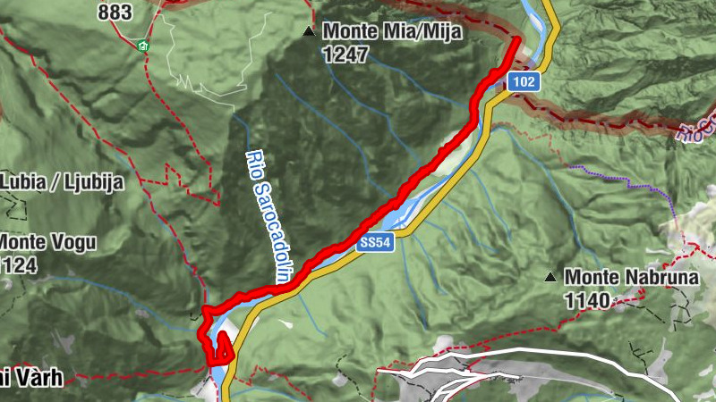 Il sentiero CAI 756 da Stupizza al Confine di Stato sulla riva destra del Fiume Natisone
