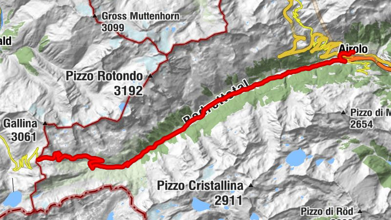 Anstieg Airolo – Nufenenpass