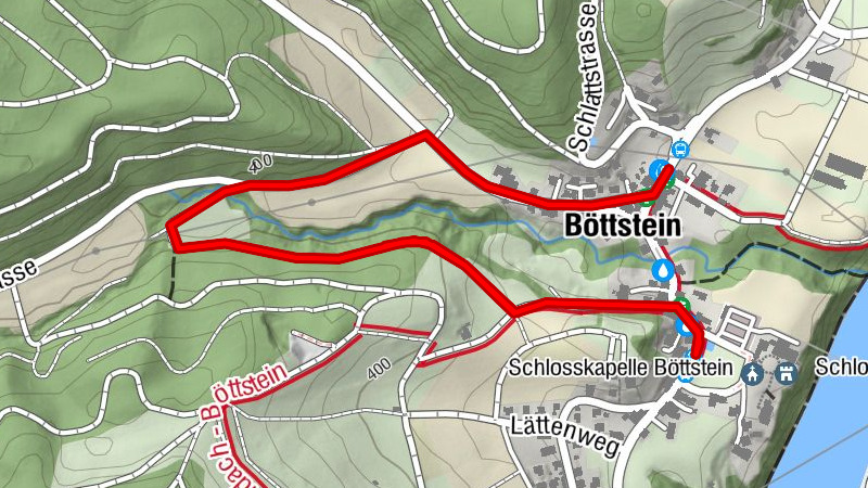 Wanderung Böttstein Birch – «Nünbrünne» – Schloss Böttstein