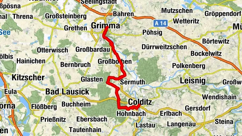 Lutherweg Sachsen von Grimma nach Colditz