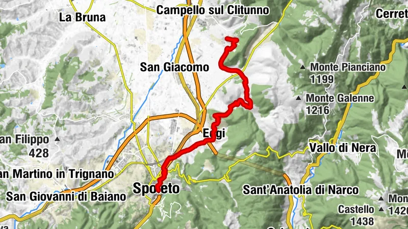 Camino di San Francesco | Etappe 12 Poreta-Spoleto