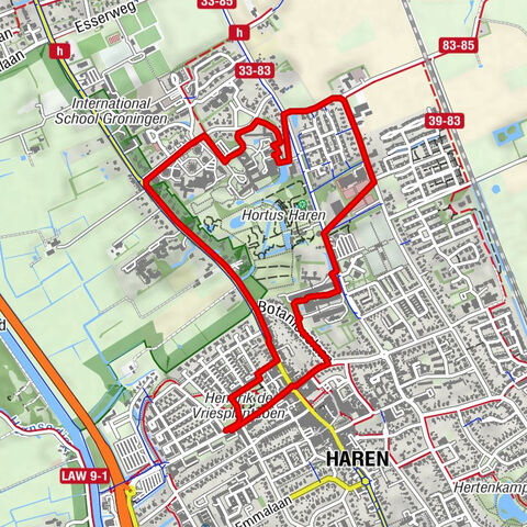 5,2 km - Rondje Hortus Botanicus - Haren