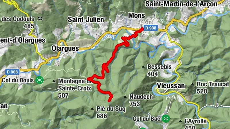 LIAISON ENDURO N°4 MONS / BACOULETTE - SITE VTT-FFC CAROUX EN HAUT LANGUEDOC