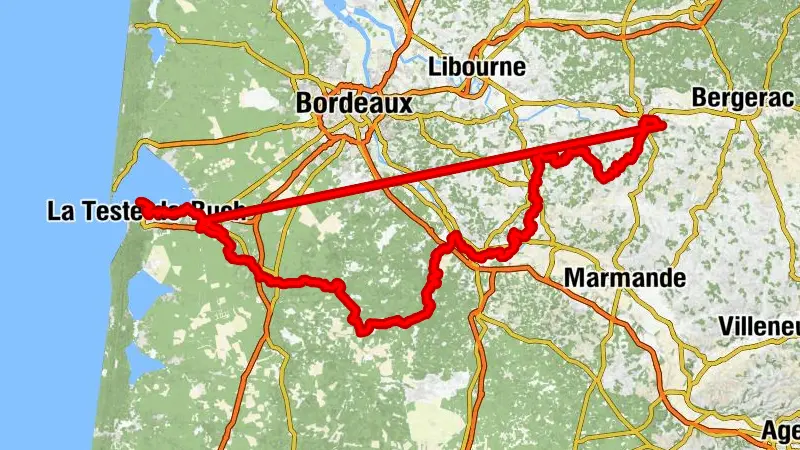 GR6 en Gironde du Sud (temporairement fermé)