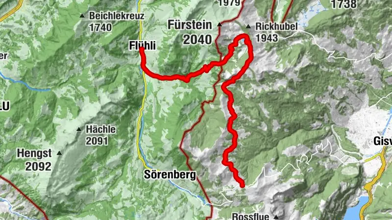 Glaubenbielen - Sattelpass - Seewen - Stäldili - Flühli