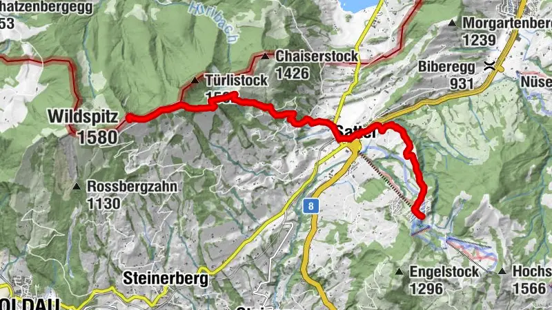 Etappe: Wildspitz - Sattel - Mostelberg | Schwyzer Tal- & Gipfeltour