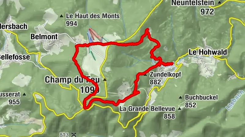 Circuit Cascade Hohwald - Champ du Feu