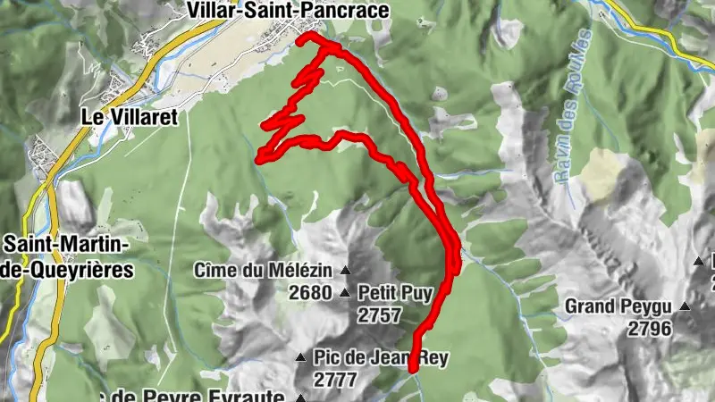 Villard saint pancrace - lac orceyrette - melezin