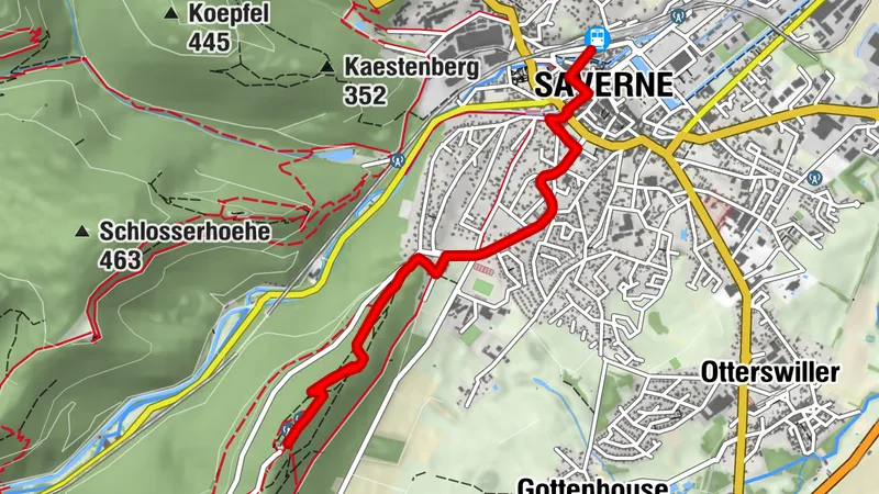 1. Mai - Spaziergang zum Schloss Haut-Barr von Saverne aus - 100% zu Fuß ohne Auto