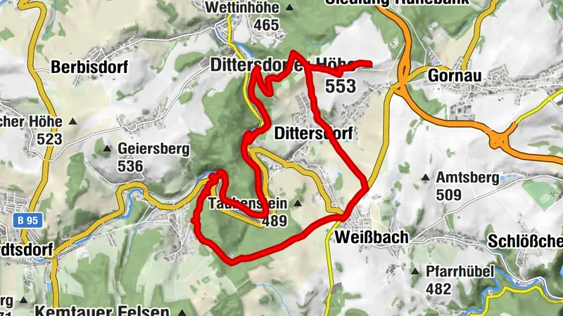 Zur Dittersdorfer Höhe und durchs Zwönitztal