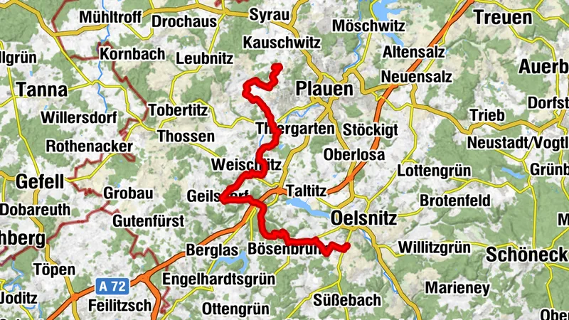 Vogtland Panorama Weg® - Etappe 3 (Zwoschwitz - Oelsnitz)