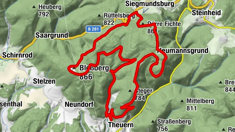 Ferienpark Thüringer Wald, Bleßbebrg, Werra-Quelle Siegmundsburg, Dürre Fichte, Blößberg, Steger, Theuern