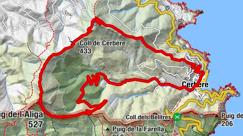 Cité Picasso - Puig de l'Àliga - Puig de Querroig - Cerbère