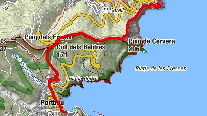 Alt Empordà - Puig de Cervera - Coll dels Belitres - Portbou